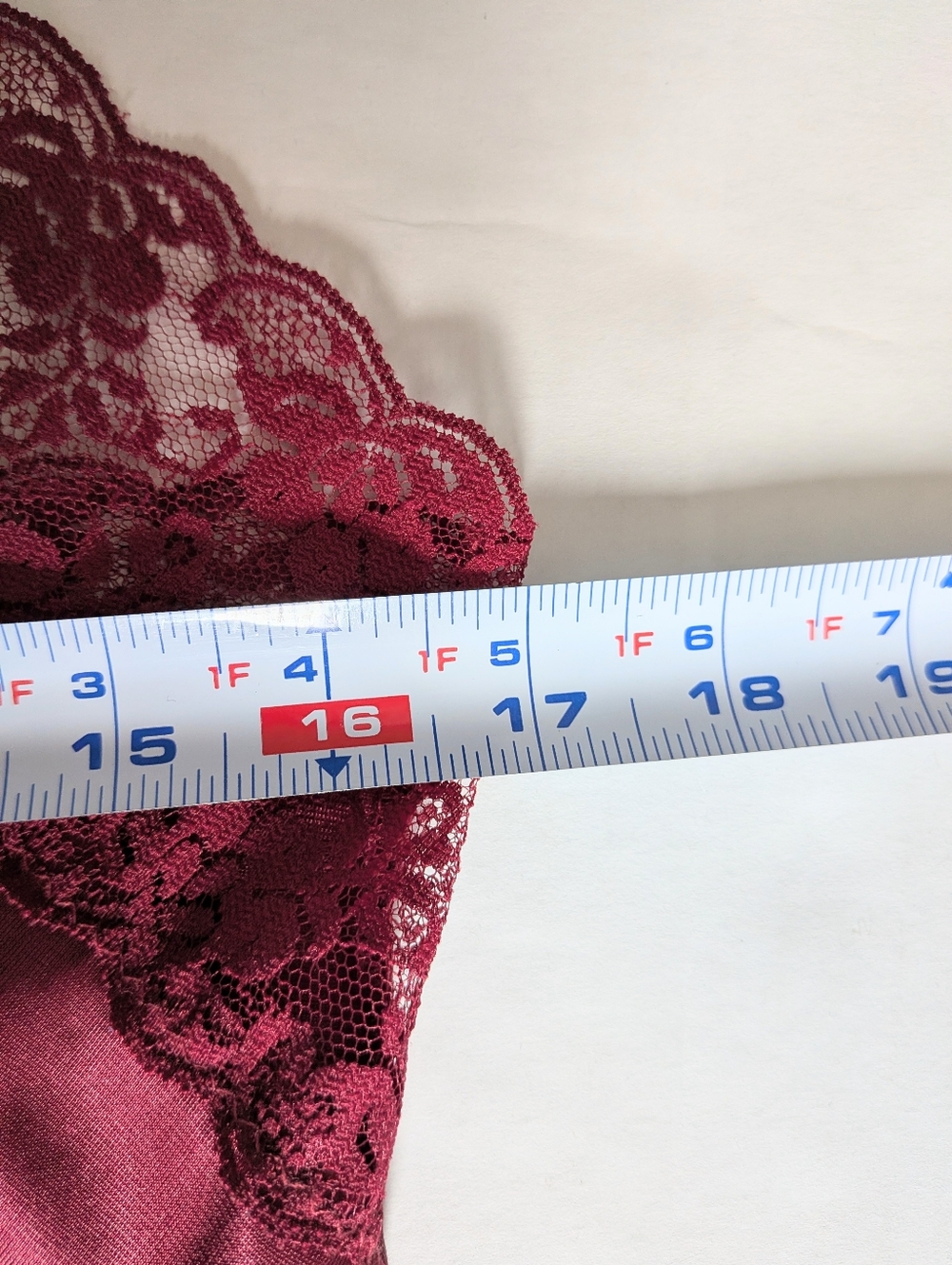Vintage Slip Burgundy Women's Size 38 - Picture 8 of 11